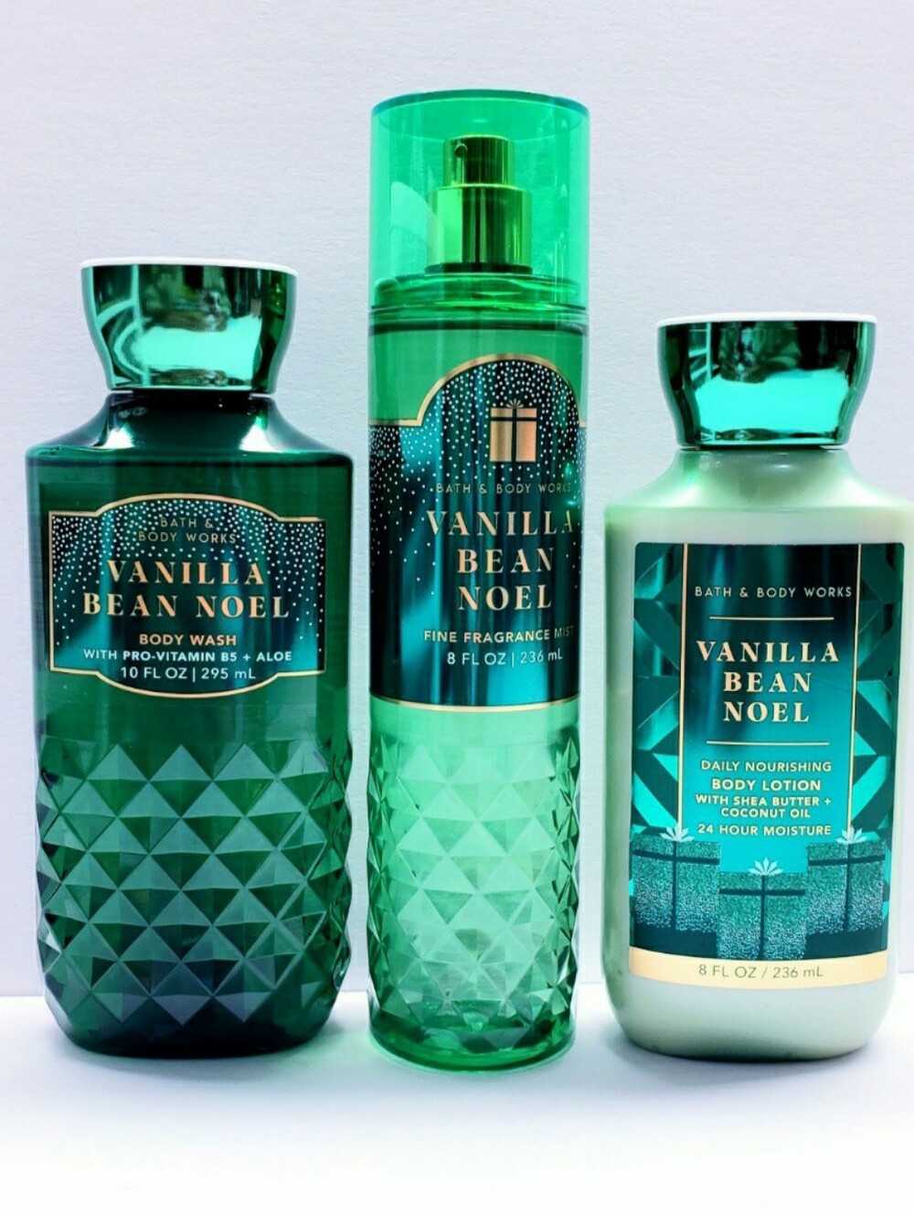 Bath & Body Works VANILLA BEAN NOEL Fragrance Mist, Body Wash,Body Lotion -3 pcs